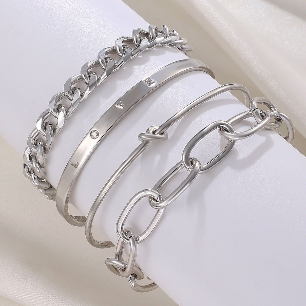 Alloy Combination Suit Set Punk Hip Bracelets