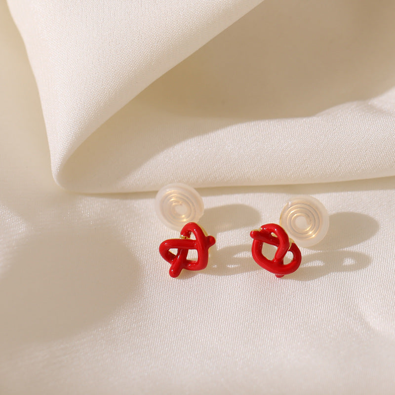 Knot Refined Simple High-grade Love Knotted Earrings