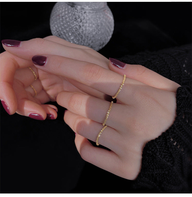 Female Flexible Chain Gold-plated Corn Simple Rings