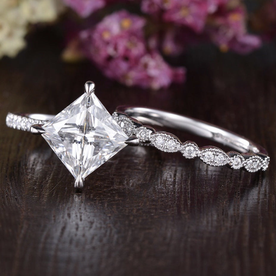 Women's Strictly Selected Diamond Simple Square Accessories Rings