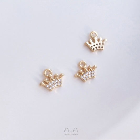 Bag Golden Micro Inlaid Zircon Travel Series Pendants