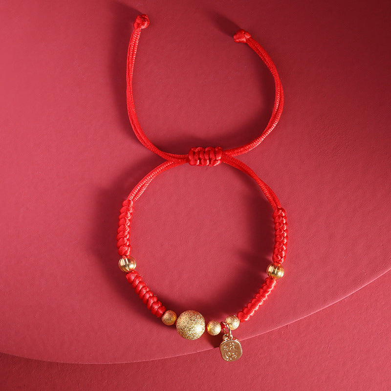 Red Rope Original Lucky Beads Ethnic Bracelet