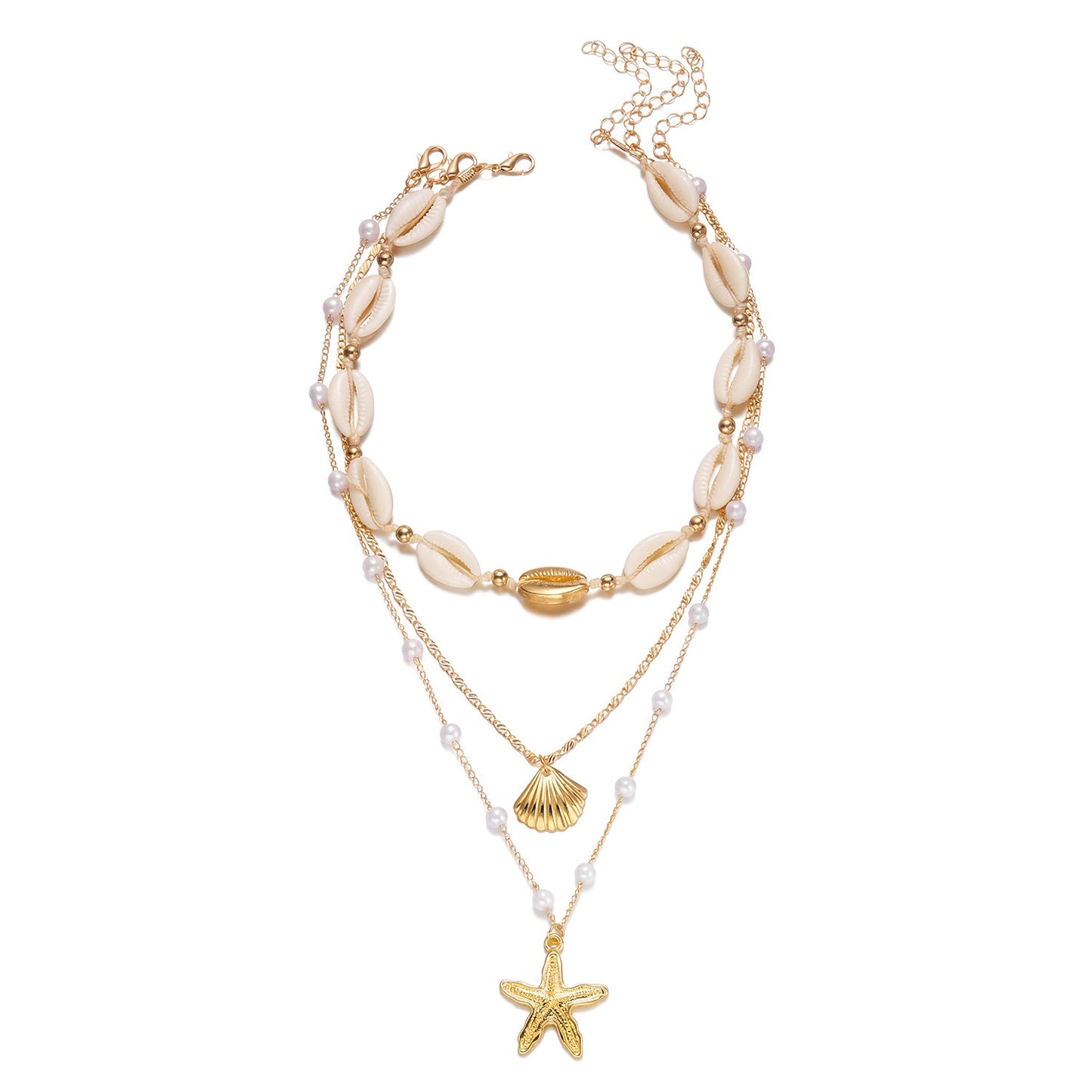 Ocean Wind Beach Shell Conch Collarbone Necklace
