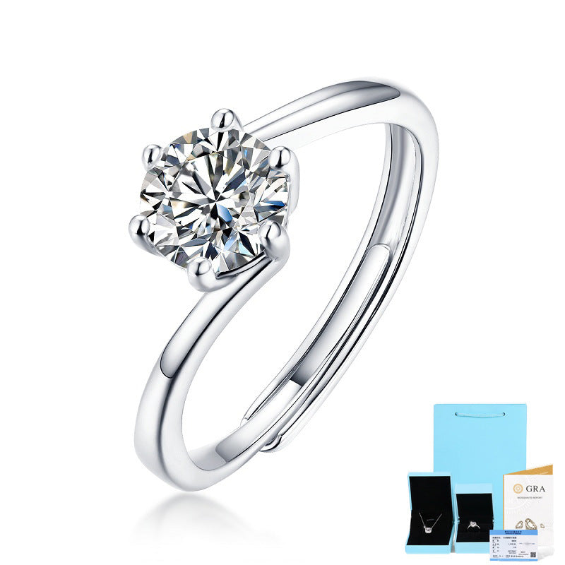 Women's Creative Trend Open Mouth Sier Holder Rings