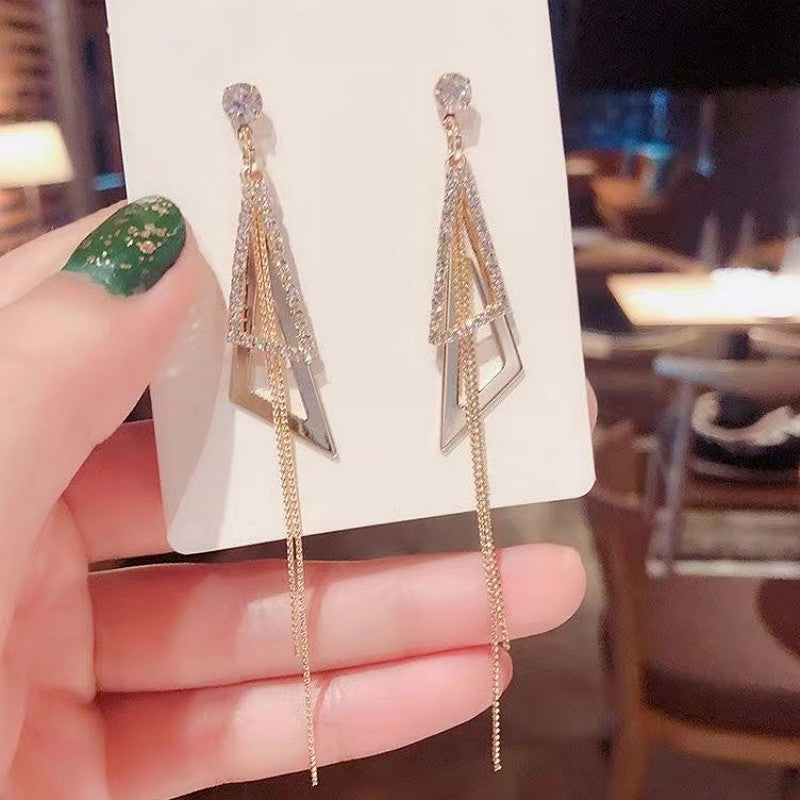 Long Fringe Temperament Fashionable Classy Personalized Earrings