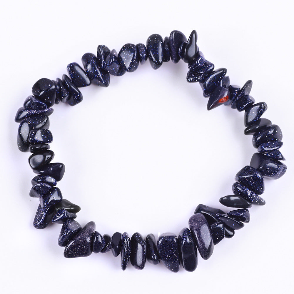 Women's Natural Stone Crystal Gravel Stretch Irregular Bracelets