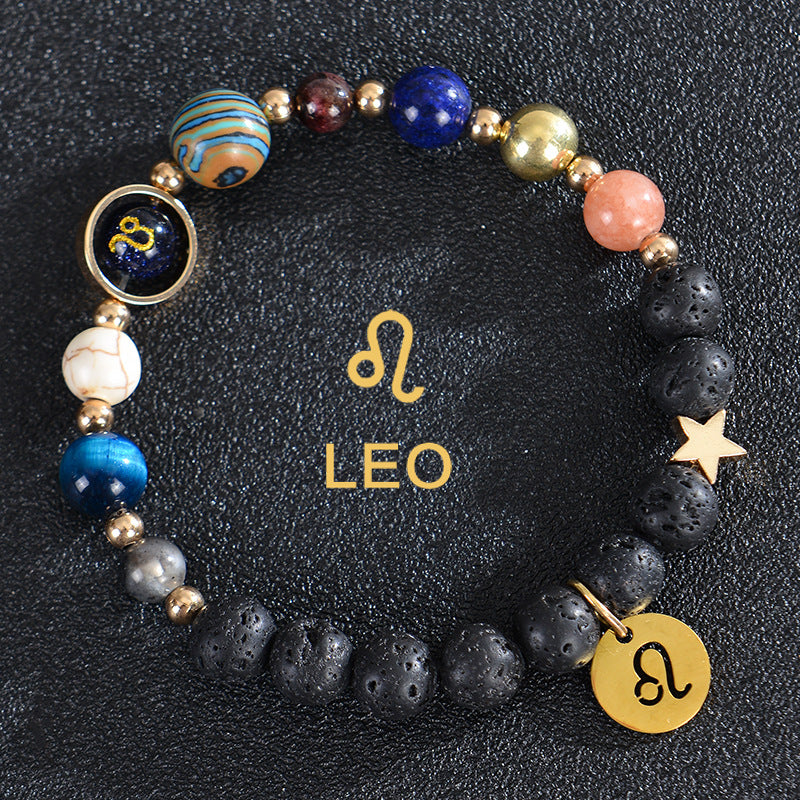 Planets Twee Constellations Frosted Stone Beaded Bracelets