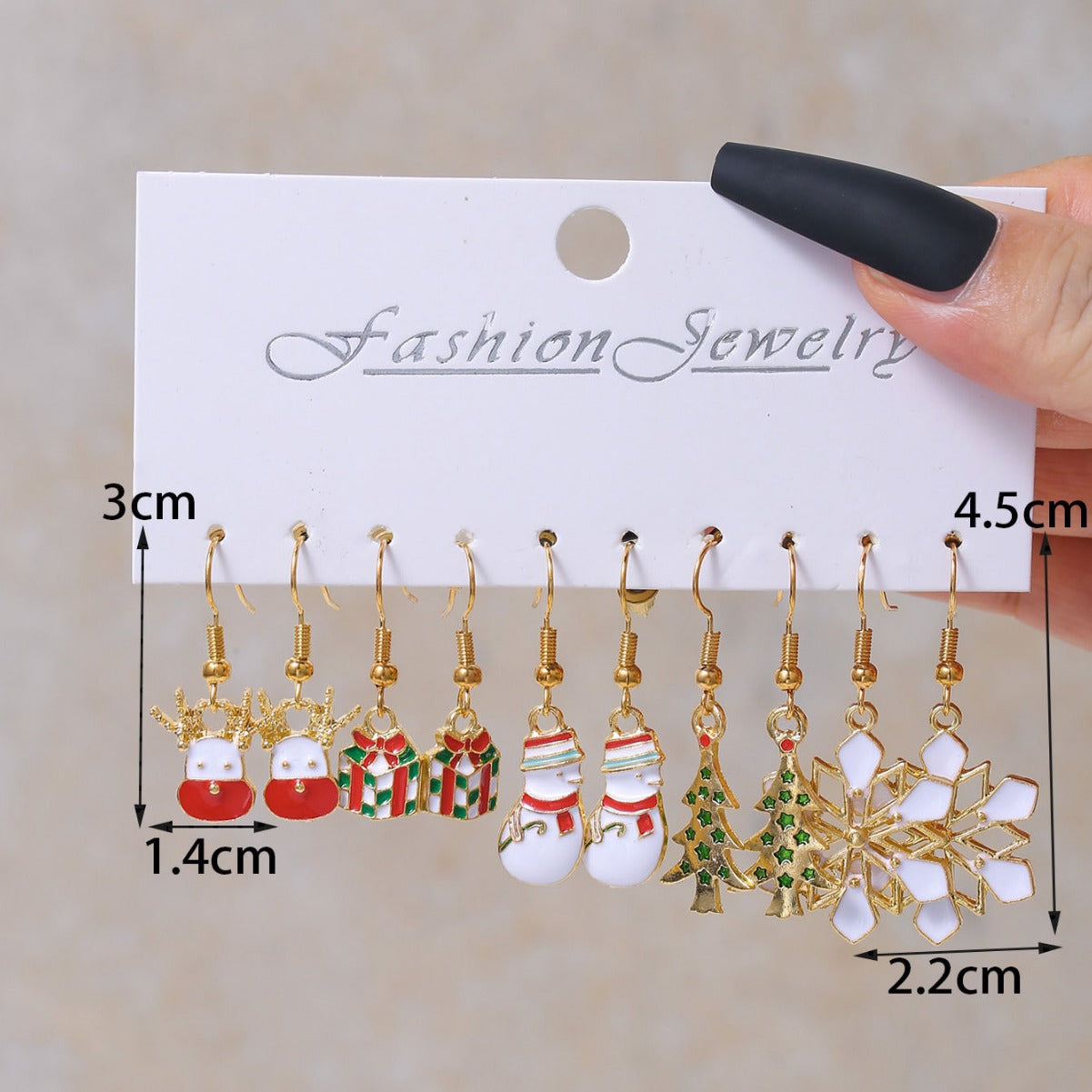 Christmas Suit Santa Claus Snowflake Ear Earrings