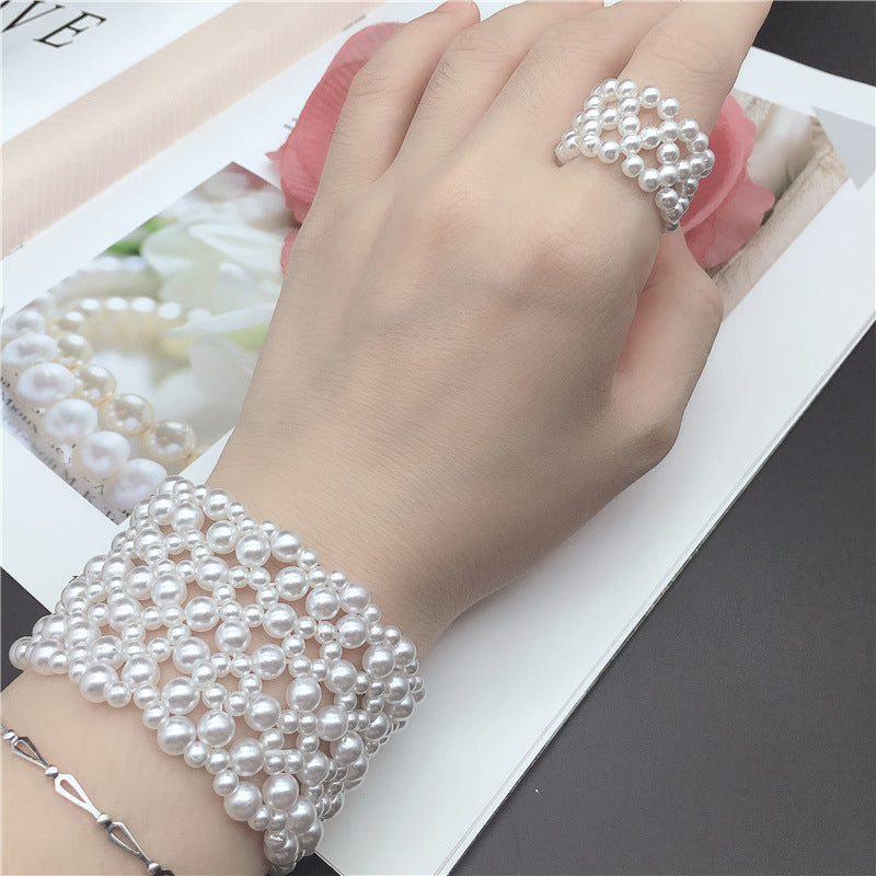 Durable Filament Handmade Imitation Pearl Ornament Bracelets