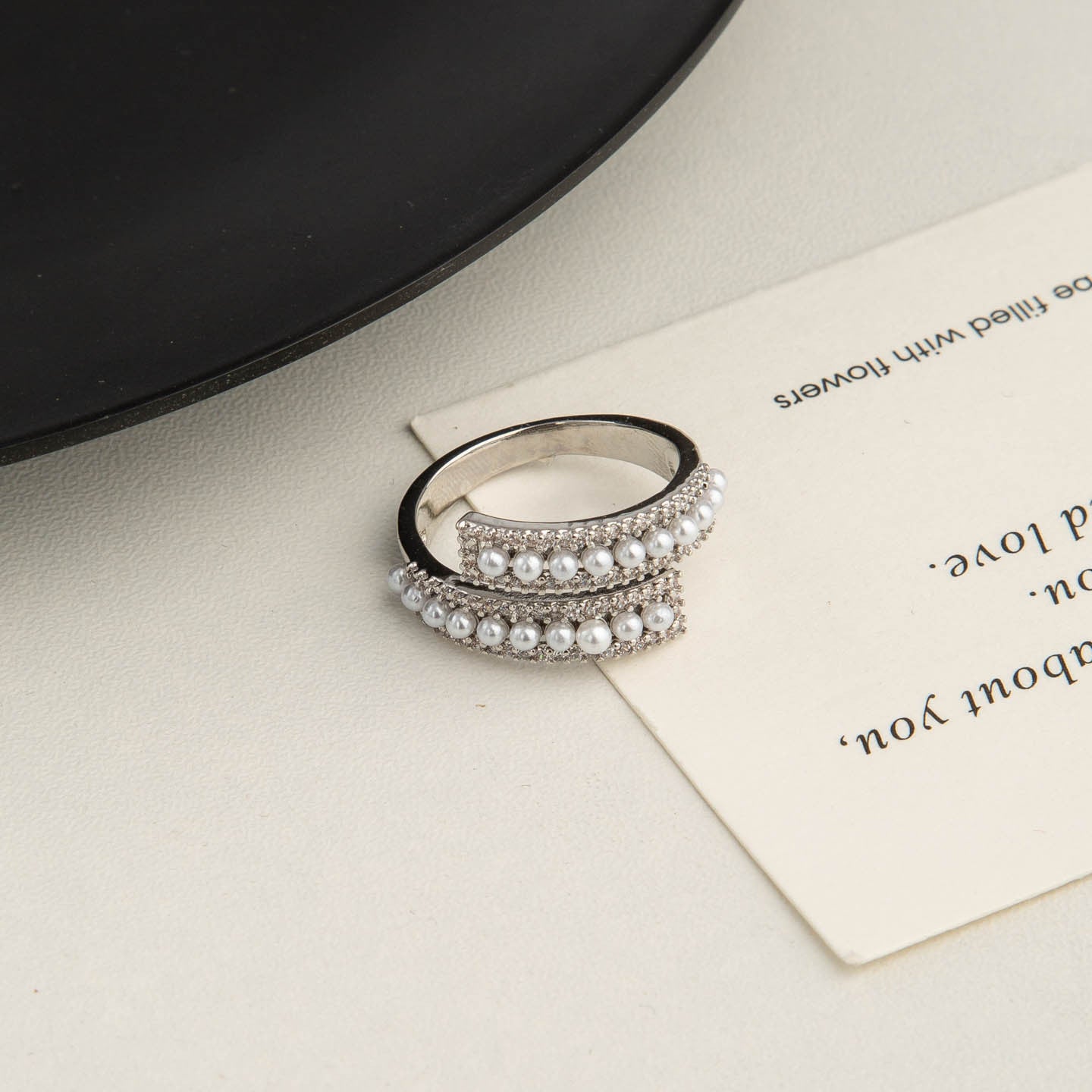 Zircon Starry Female Unique Refined Stylish Versatile Niche Opening Ring