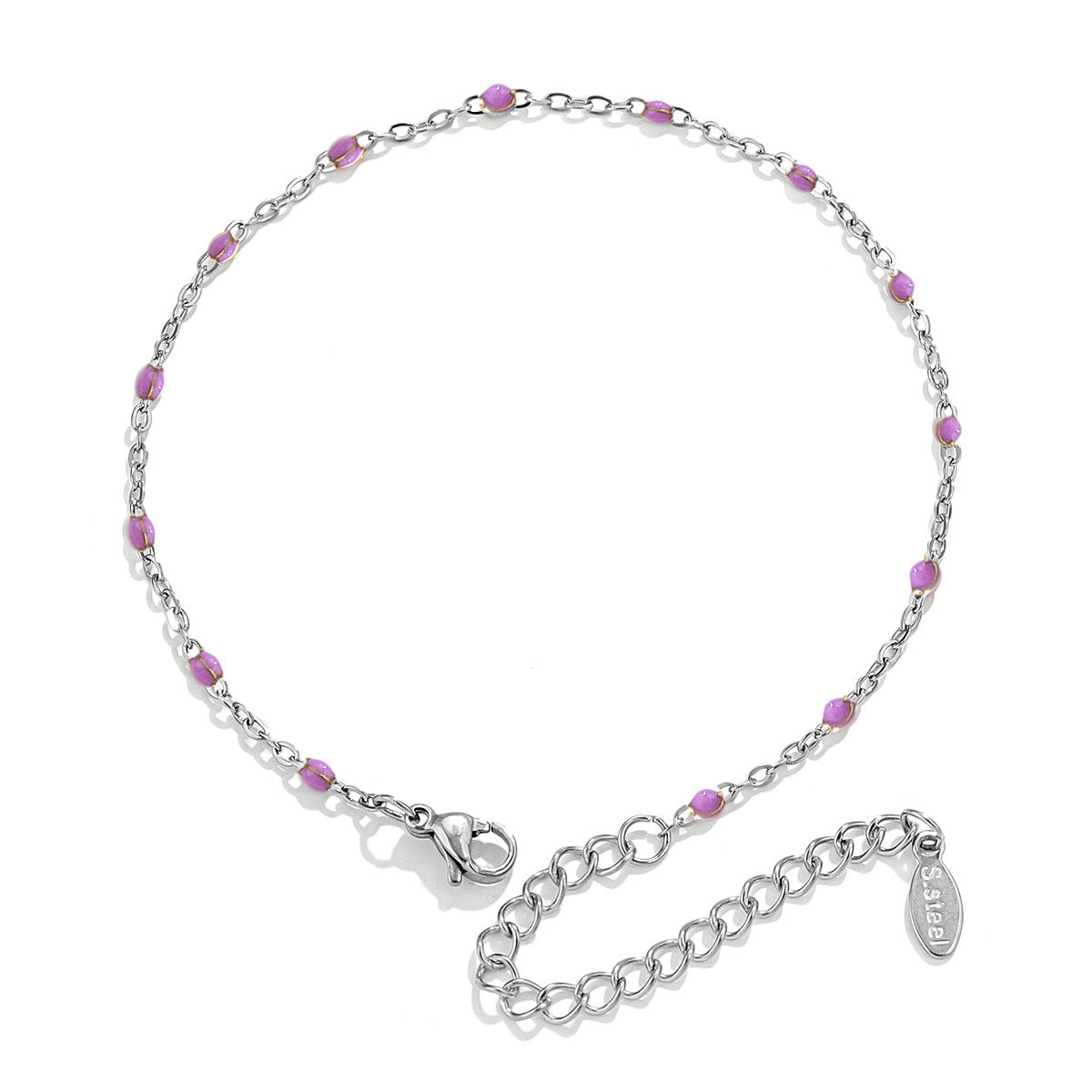 Niche Design Stainless Steel Enamel Cross Chain Bracelets