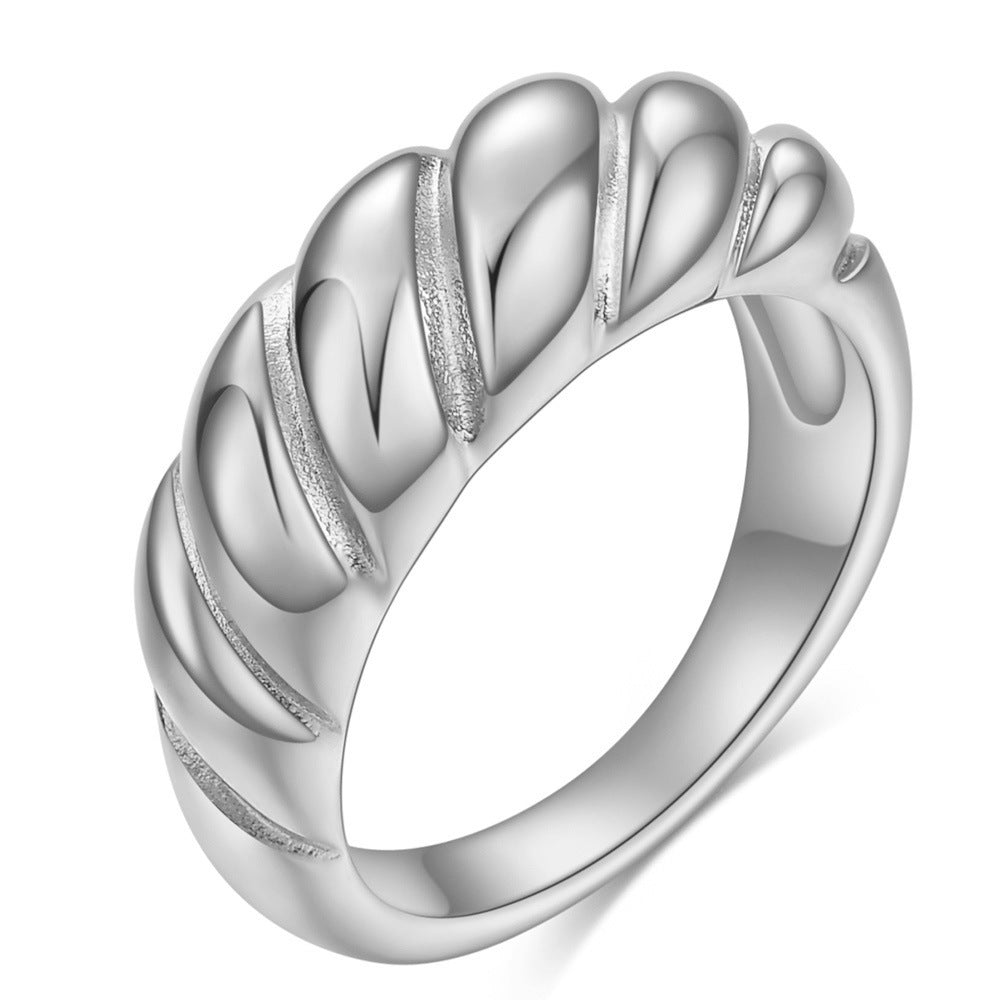 Creative Simple Stainless Steel Casting Gold Rings