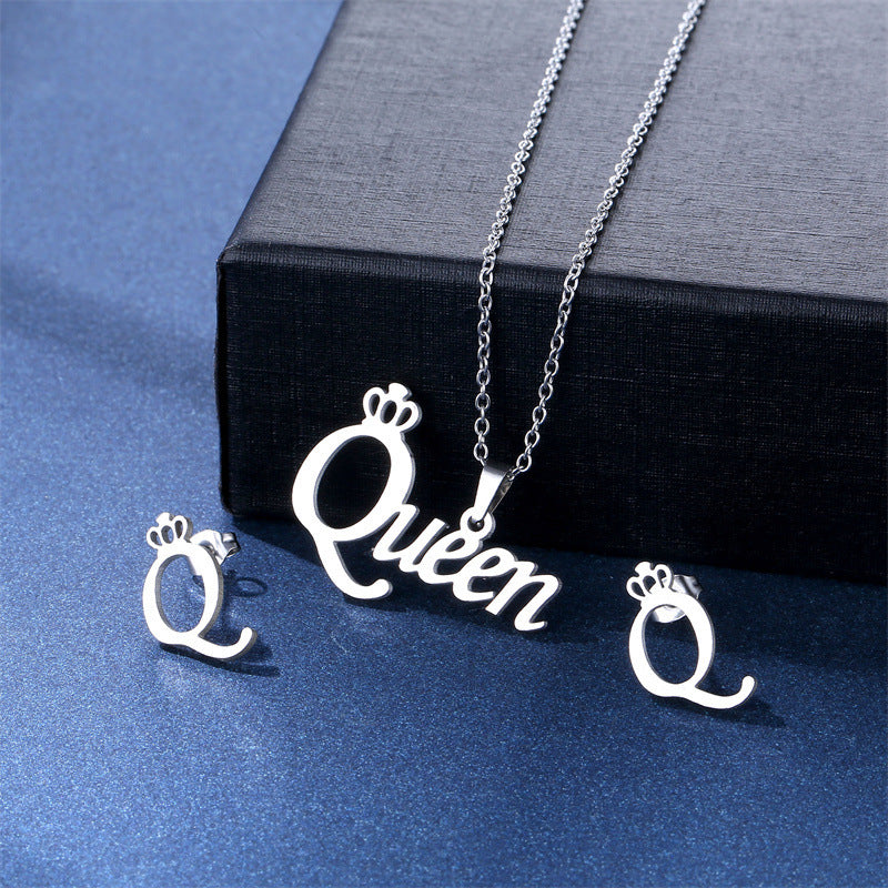 Women's Stainless Steel Suite Fashion Geometry Pattern Animal Love Jewelry Set