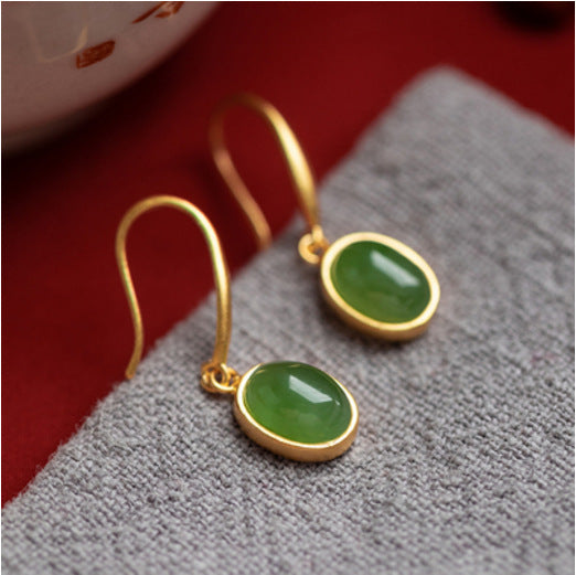 Style Design Ancient Gilding Graceful Inlaid Earrings