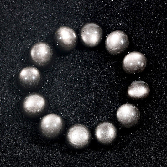High Goods Big Round Eye Bright Double Cat Crystal Gem Bracelet