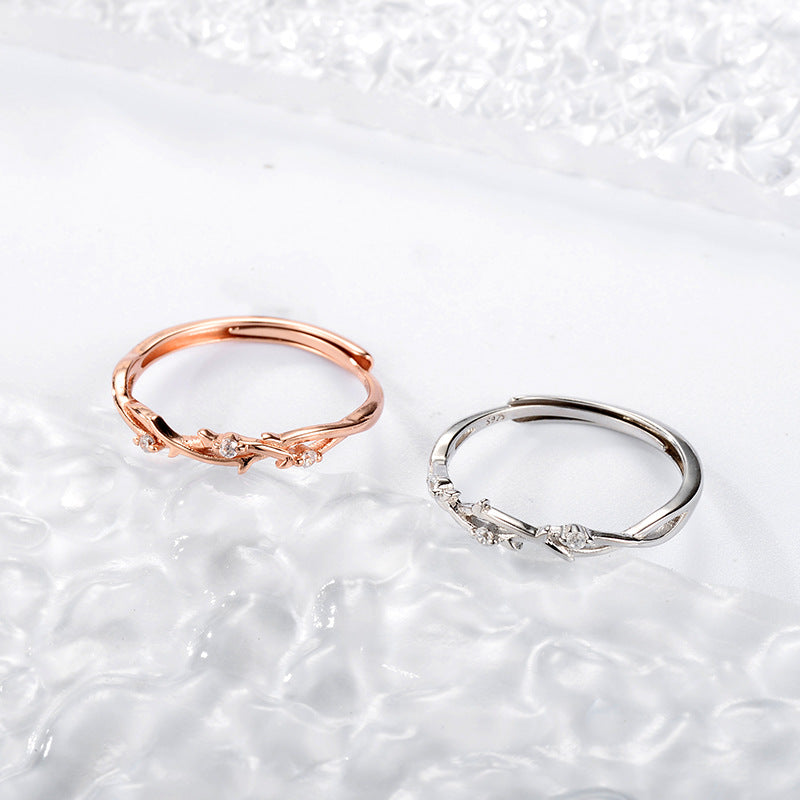 Summer Sterling Sier Branch Zircon Female Rings