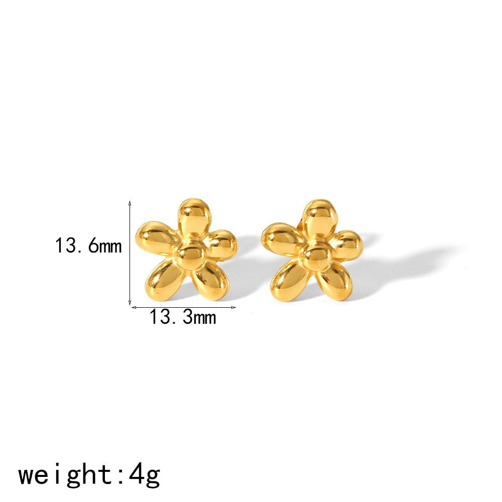 Flower Niche High-grade Butterfly Stainless Steel Earrings