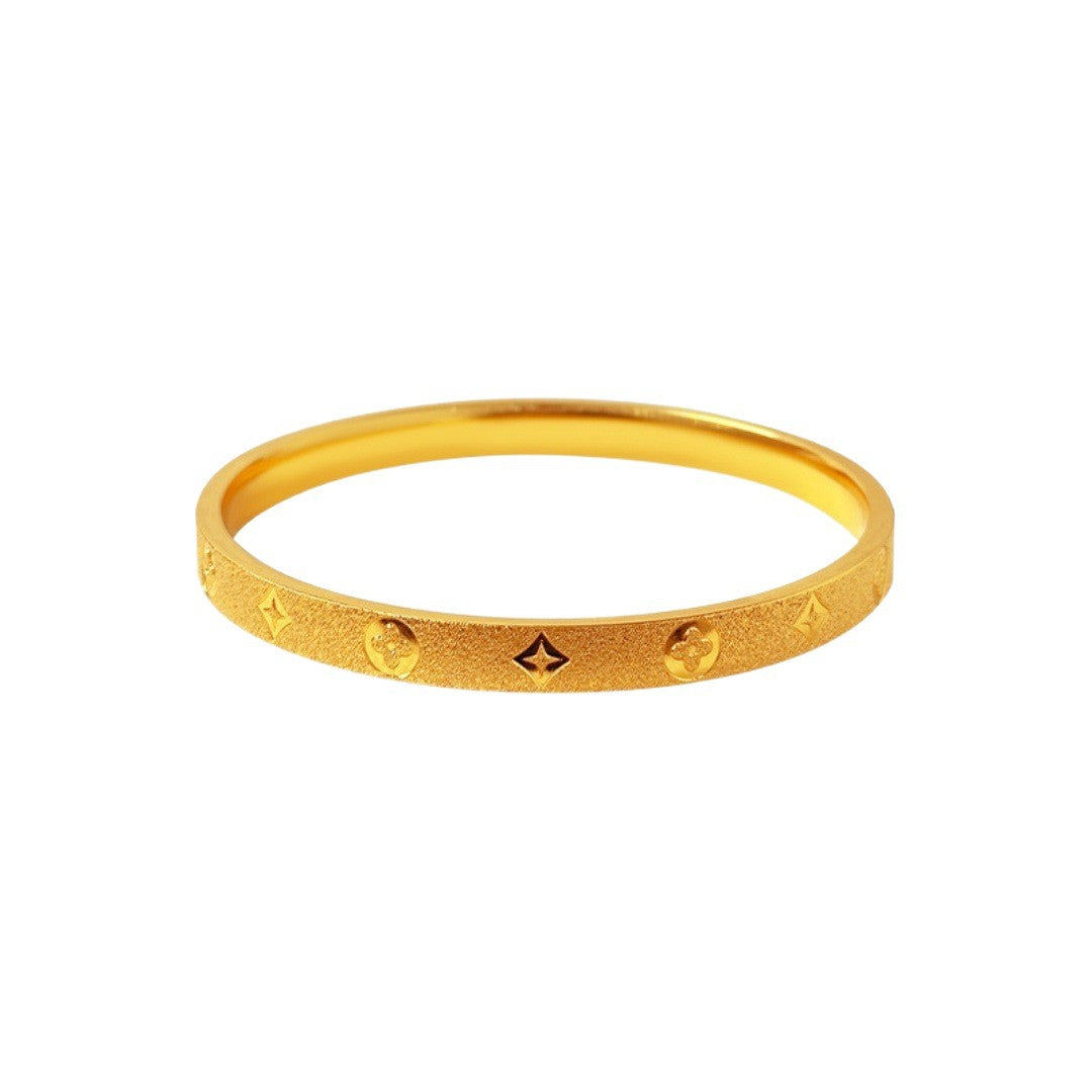 Old Money Four-leaf Clover Flower Simple Rings