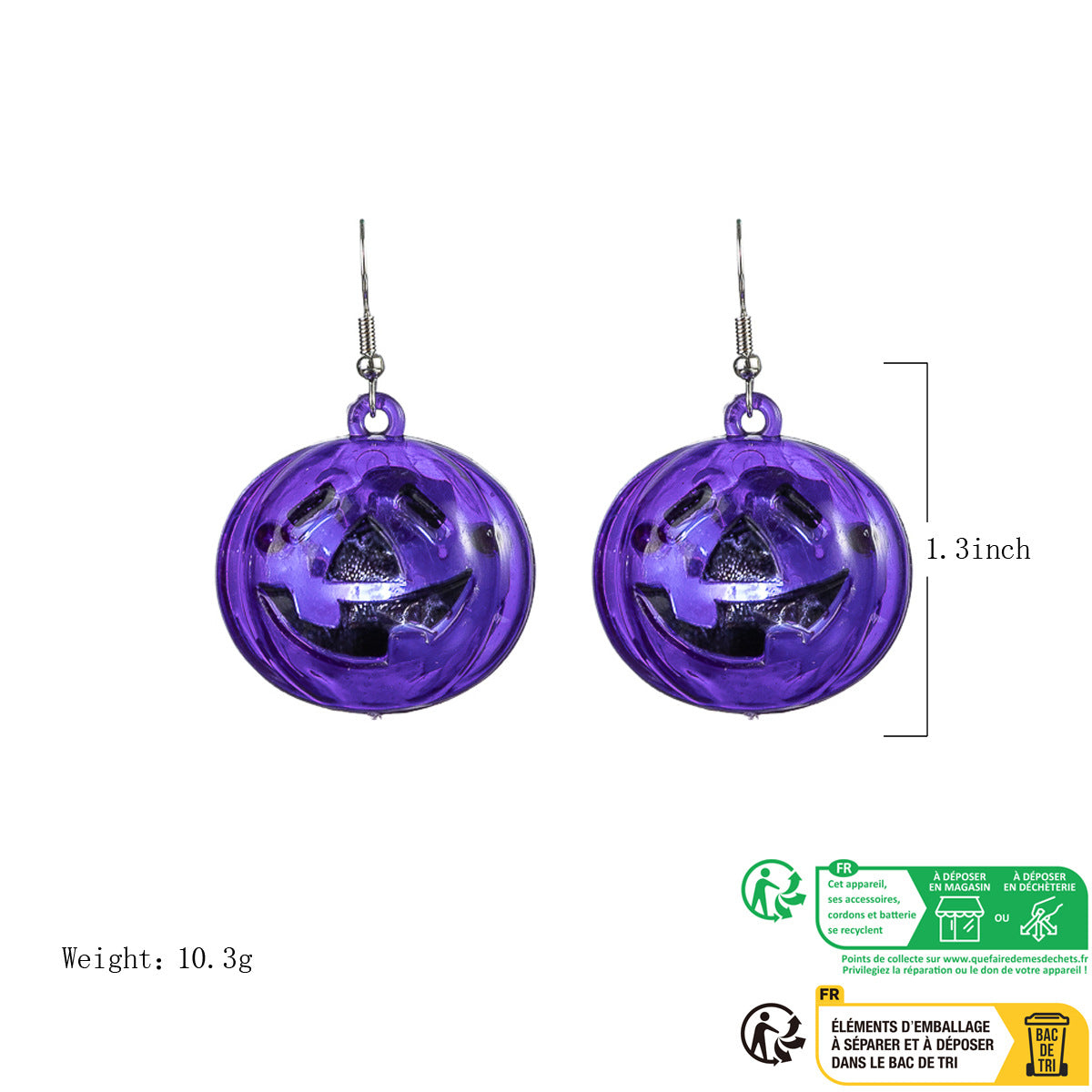 Cool Halloween Pumpkin Lamp Ghost Festival Earrings