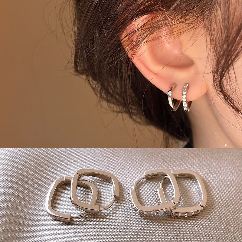 Circle Female Unique Ear Simple Light Luxury Earrings