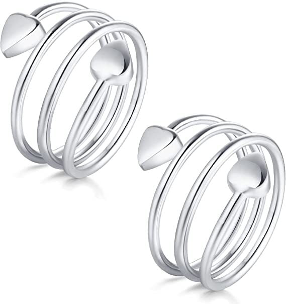 Simple Pure Copper Creative Stretch Love Magnet Rings