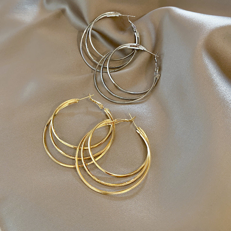 Women's Trendy Large Circle Fashion Temperament Goddess Earrings