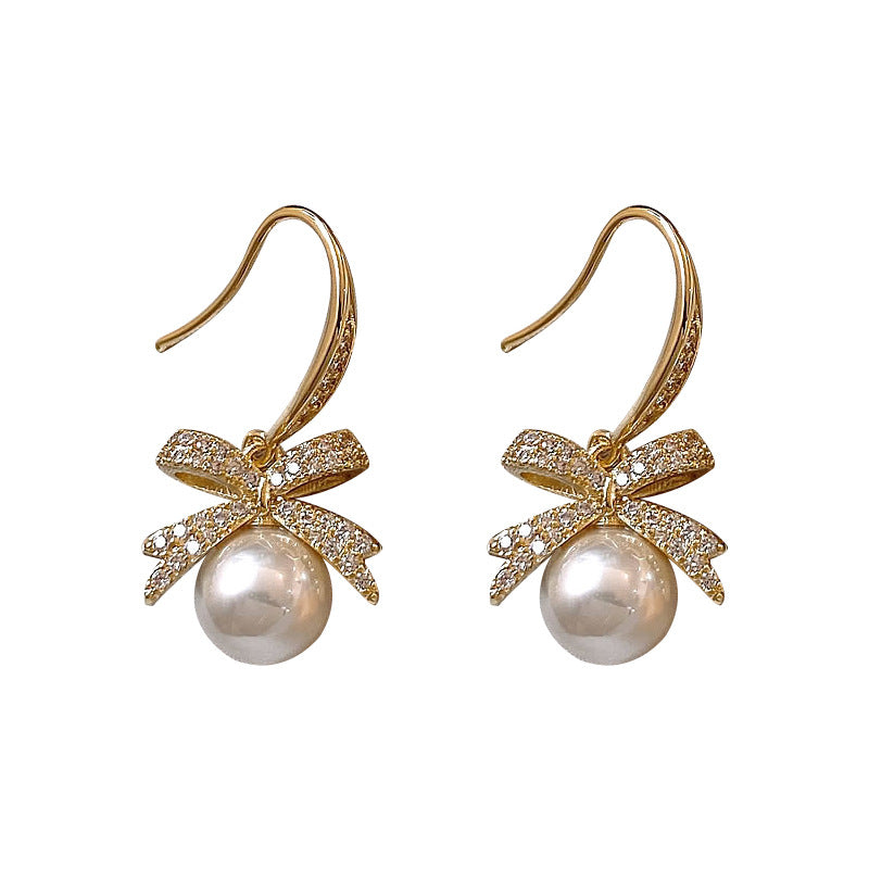 Pearl For Light Luxury Temperament High-grade Earrings