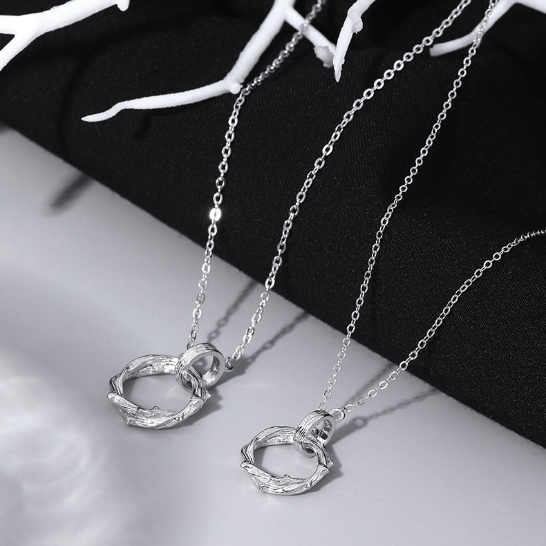 Women's & Men's Mobius Strip Hanging Chinese Valentine's Day Necklaces