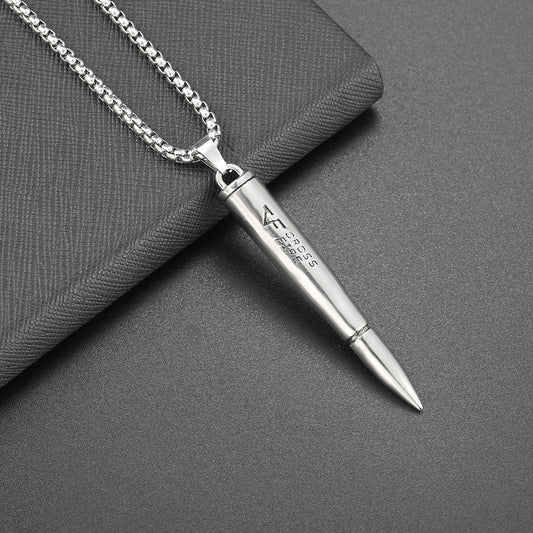 Men's Steel Ornament Bullet Trendy Unique Hip Hop Street Necklaces