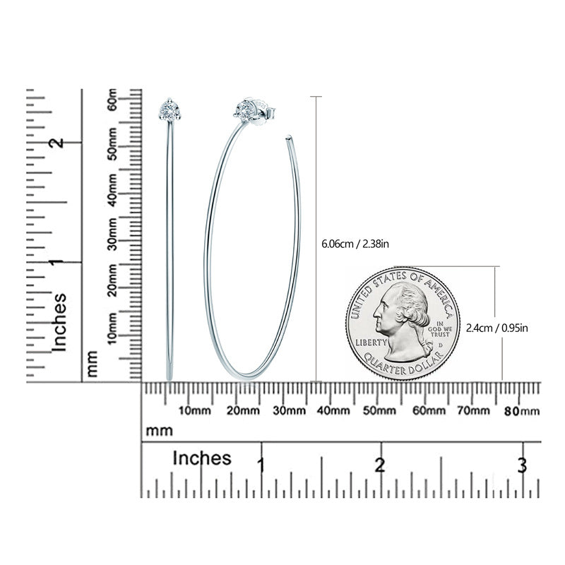 Women's Elegant Sterling Sier Moissanite High Niche Earrings