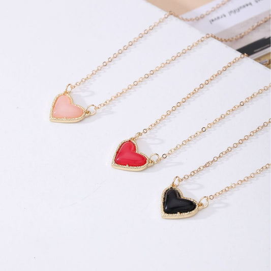 Women's Love Light Luxury Temperament Inlaid Fritillary Necklaces