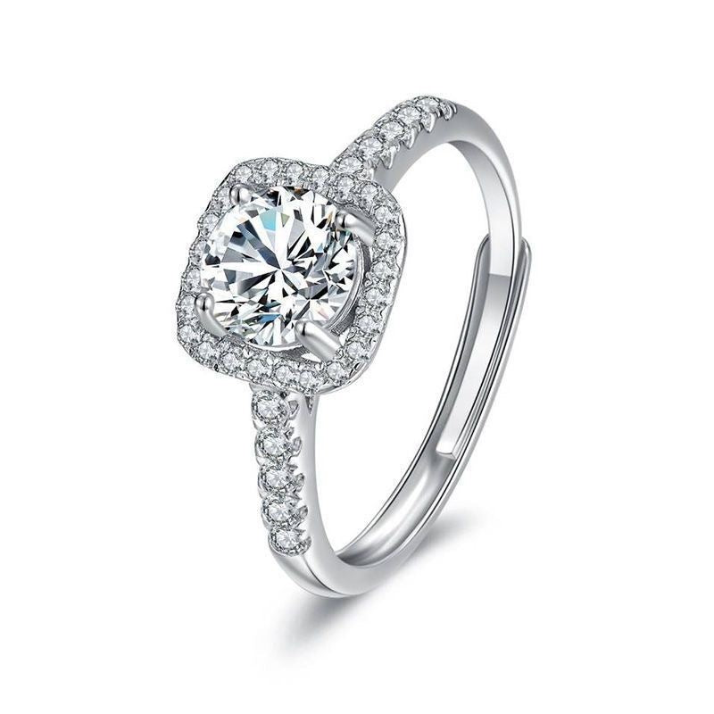 Classic Couple Wedding Diamond Adjustable Mouth Ring