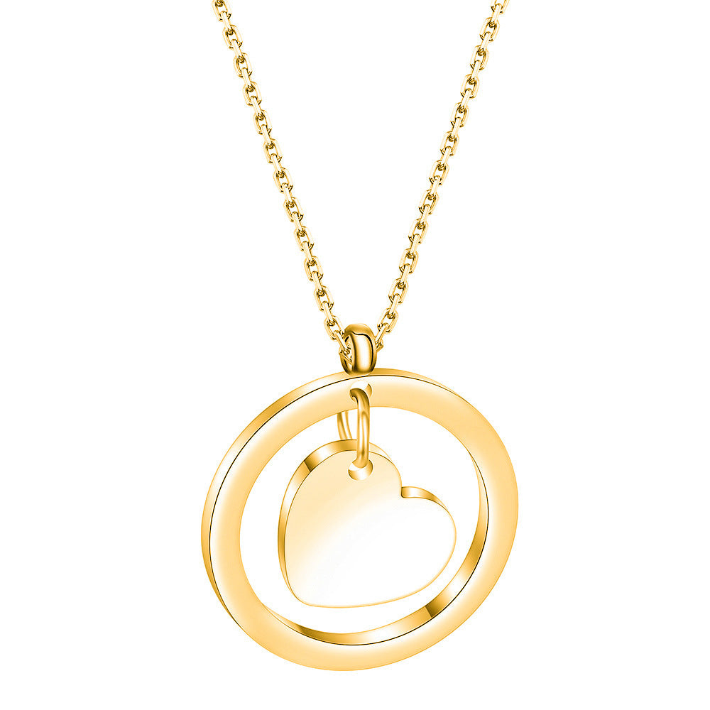 Simple Stylish Personality Glossy Round Hollow Necklaces