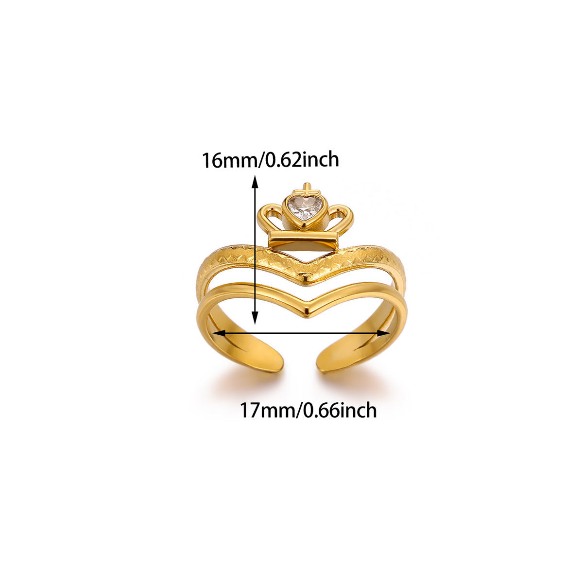 Creative Simple Stainless Steel Open Light Luxury High-grade Ring