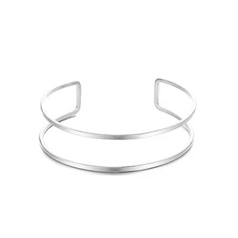 Women's Open Armband Gold Sier Personality Flattening Bracelet
