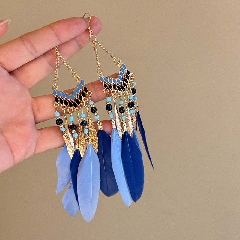 Tassel Niche Ethnic Style Ear Hook Temperament Earrings