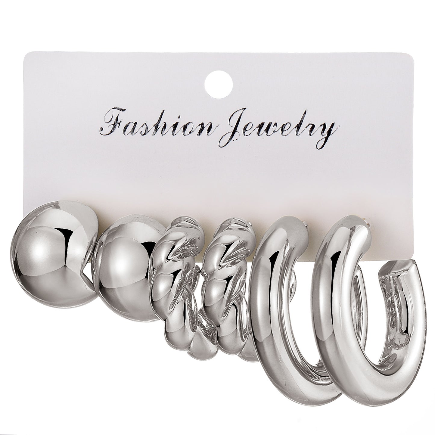 Creative Fashion Flattering Electroplated Shaped Twist Earrings