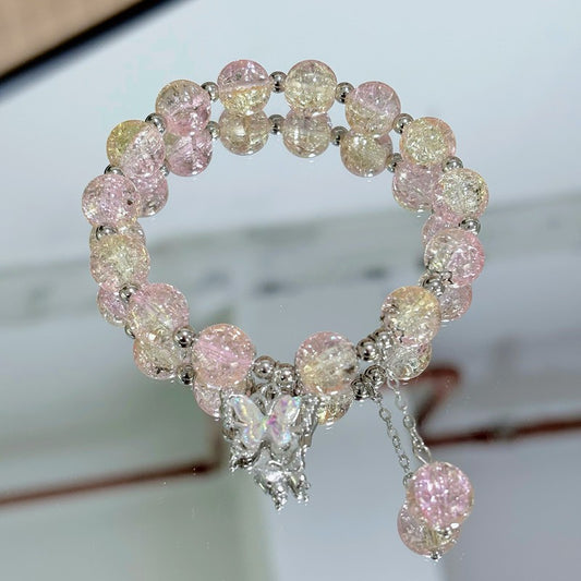 Jade Broken Female Design Mori Style Sweet Color Bracelet