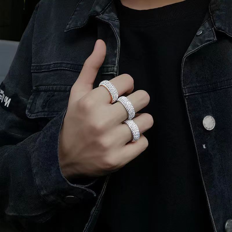 Titanium Steel Drill Arc Hot Ornament Rings