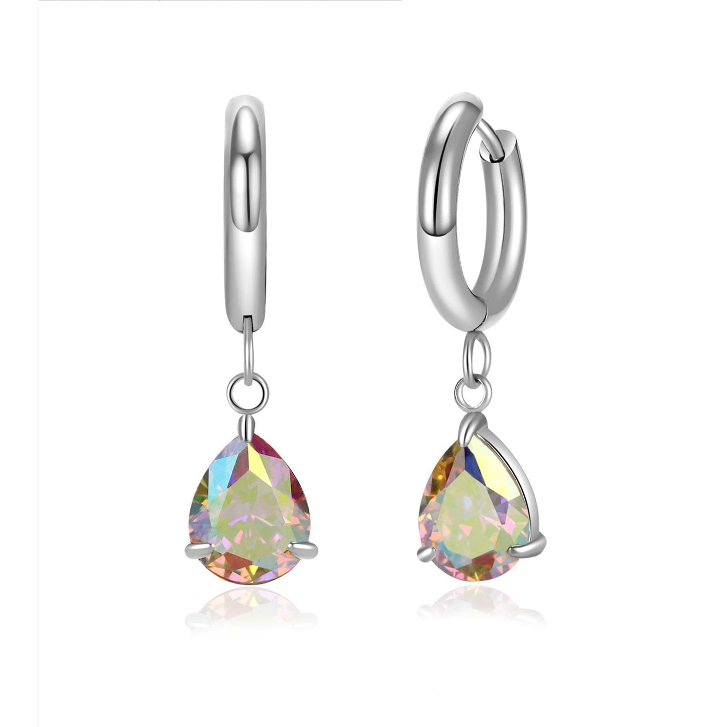 Titanium Steel Zircon Coil Small Ear Earrings