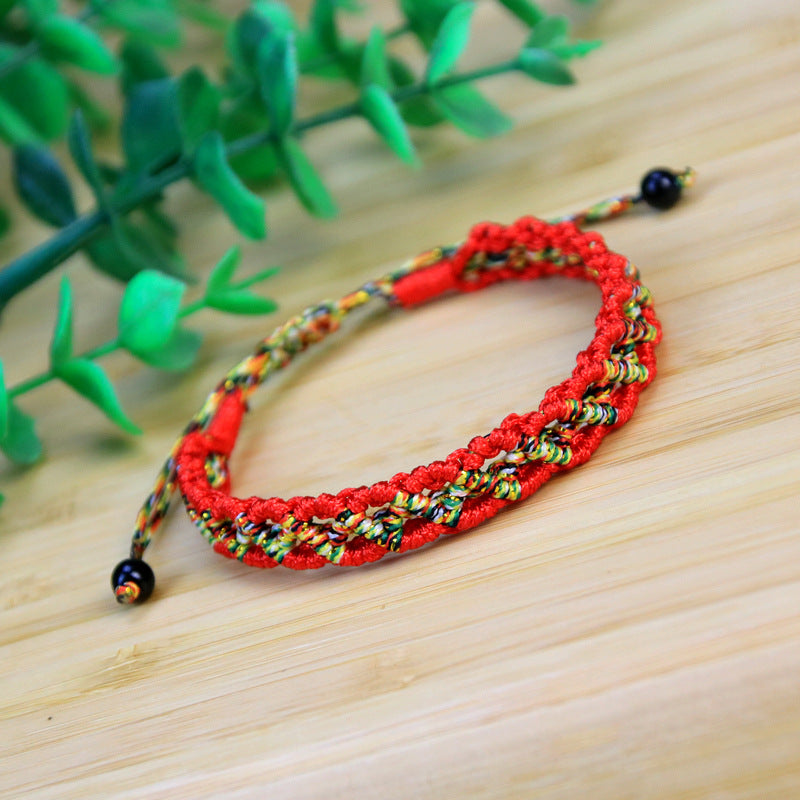 Women's & Men's Wide Dragon Boat Festival Colorful Rope Gift Bracelets