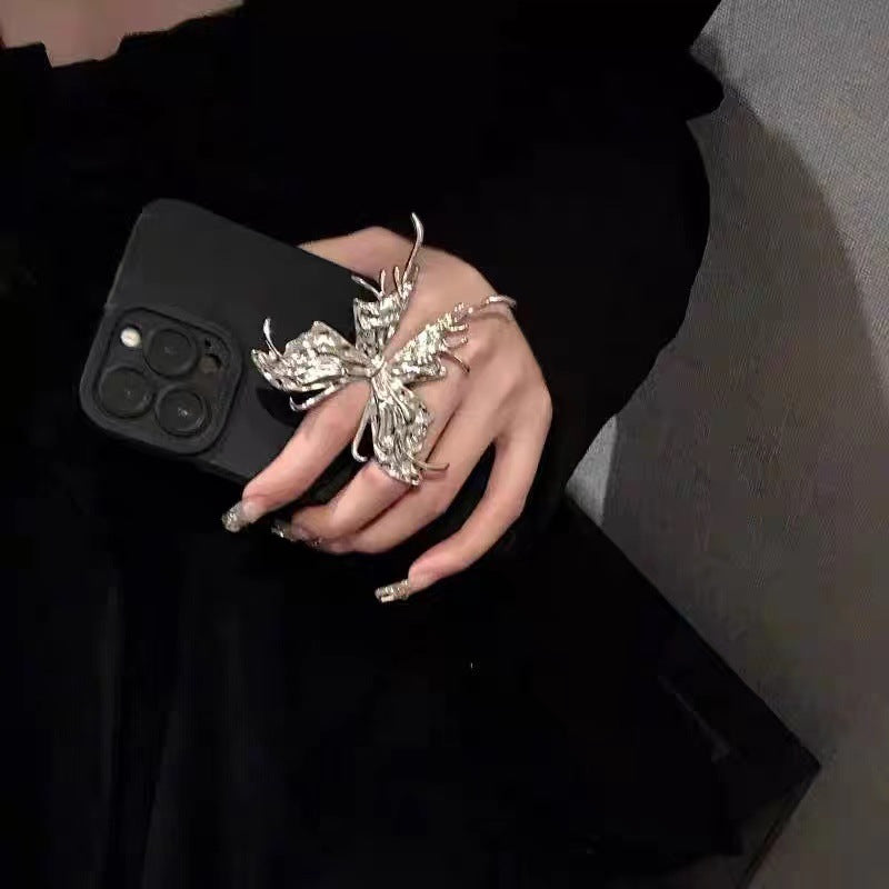 Cool Hot Purple Butterfly Opening Female Rings