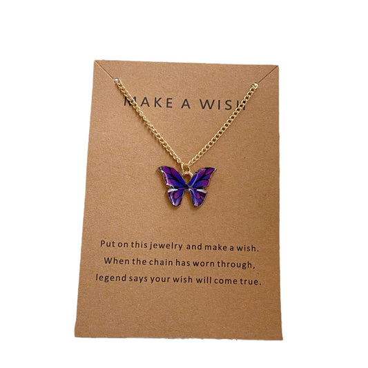 Bohemian Alloy Butterfly Design Clavicle Chain Necklaces