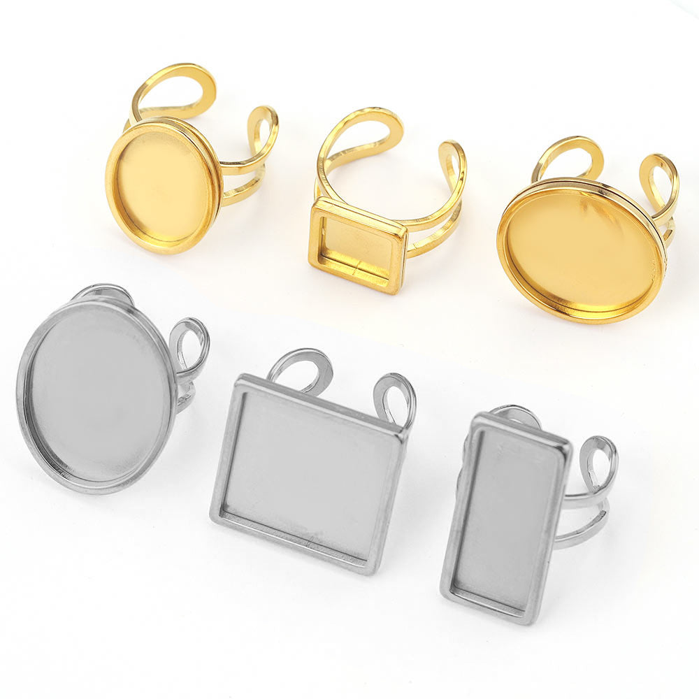 Stainless Steel Adjustable Round Tray Square Ring