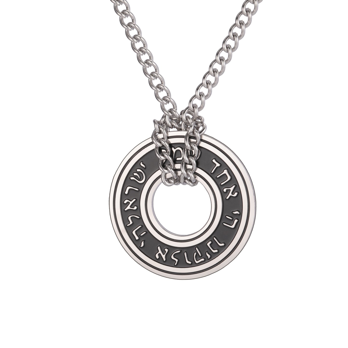 Retro Titanium Steel Cut Blackened Stainless Runic Letter Hollow Leather Necklaces