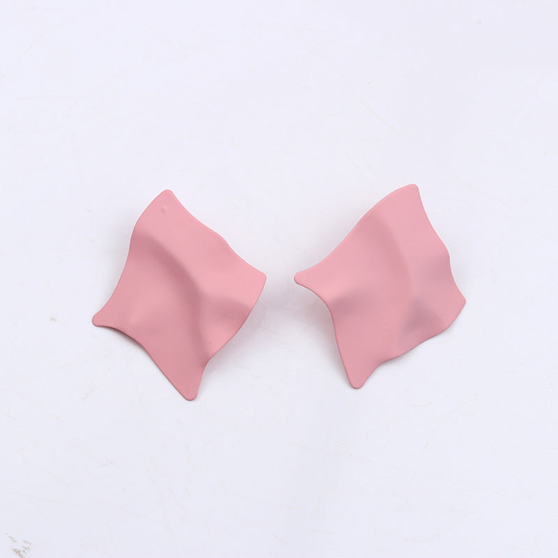 Women's Color Korean Style Irregular Texture Stylish Simple Earrings