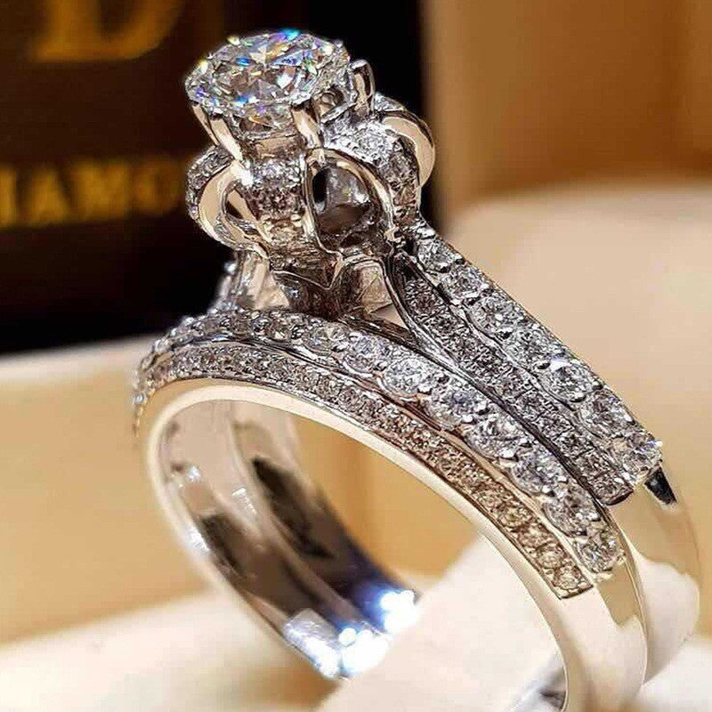 Women's Versatile Ornament Couple Set Engagement Rings