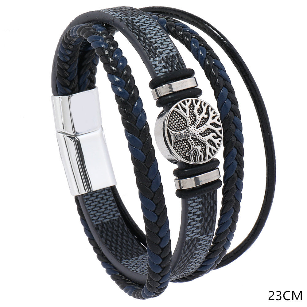 Men's Woven Leather String Punk Fashion Trend Bracelets