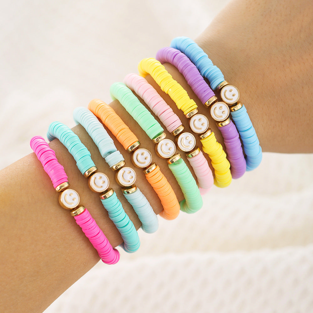 Colorful Polymer Clay Stacking Suit Summer Bracelets