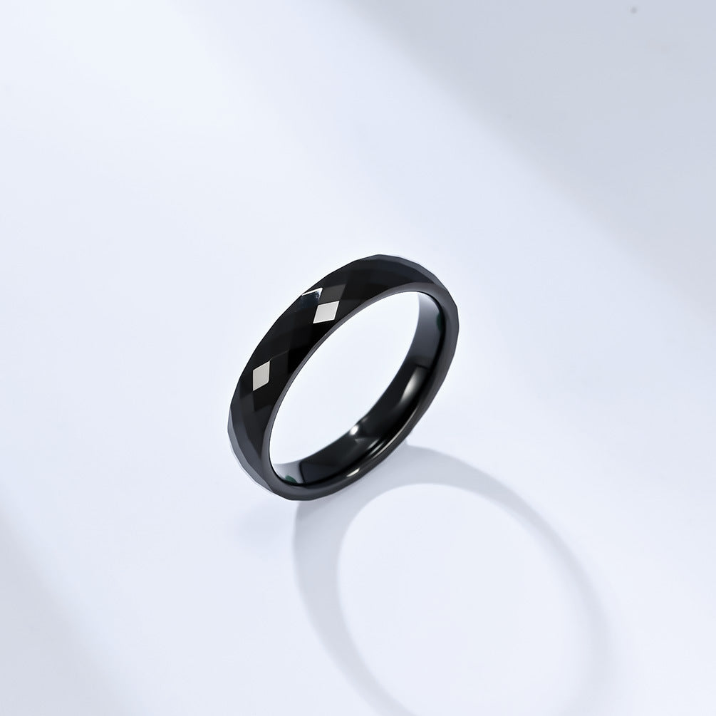 Cut Face Unisex Style Carbide Wedding Replace Rings